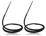 2 x Bayli 1,8 m Soft Touch Shisha Silikonschlauch mit Mundstück + Adapter für Hookah | Ersatzschlauch für Wasserpfeife | Farbe [Schwarz-Matt] | Schlauch Set mit Mundstück und Endstück für alle S