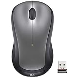 Logitech M310 Kabellose Maus, 2.4 GHz Verbindung via Nano-USB-Empfänger, 18-Monate Akkulaufzeit, 3 Tasten, PC/Mac/Chromebook - Silb