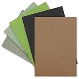 25x Vintage Kraftpapier Farbenmix-Paket - DIN A4-120g - Recycling-Papier, komplett ökologischer Brief-Bogen - Briefpapier - UmWelt by GUSTAV NEUSER
