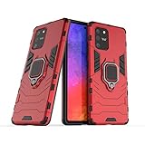 COOVY® Cover für Samsung Galaxy S10 Lite / A91 SM-G770F/DS/SM-A915F/DS Bumper Case, Plastik + TPU-Silikon, extra stark, Anti-Shock, Stand Funktion + Magnethalter |