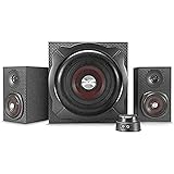 Speedlink GRAVITY CARBON 2.1 Subwoofer Lautsprechersystem - 120W Peak-Power, Bluetooth-Verbindung für Smartphone/Tablet, schw