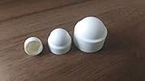 50 Stück Sechskant Schutzkappe M8 - Schlüsselweite 13mm, Farbe weiß - Abdeckkapp