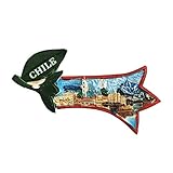 Chile 3D-Kühlschrankmagnet, Kunstharz, Reise-Souvenirs, handgefertigt, Heim- und Küchendekoration, Chile-Kühlschrankmagnet, Sammlung, Geschenk