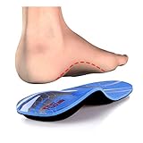 PCSsole Orthopädische Einlegesohle Hohe Fußgewölbestütze Weiche Funktionelle Einlagen, Schuheinlagen für Plattfüße, Plantarfasziitis,Fußschmerzen,Fersensporn, Blau, EU43-44