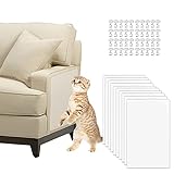 10 Stück Katze Kratzschutz Klebefolien, 40cm *30cm Transparenter Kratzfest Klebeband Anti Kratz Möbelschutz mit Spiralnägel, Anti Kratz Katzen Folie für Sofa, Tür, Wand, Tepp