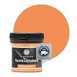 Wanders24®️ Tafelfarbe (80ml, frische Aprikose) Blackboard Paint - Tafellack - abwischbare Wandfarbe - in 20 Farbtönen erhältlich - Made in Germany