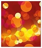 Wallario Herdabdeckplatte/Spritzschutz aus Glas, 1-teilig, 52x60cm mit 8 mm hohen Füßen, für Ceran- und Induktionsherde, Motiv: Rote gelbe und orange Kreise - harmonisches M