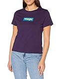 Wrangler Womens Logo Tee T-Shirt, Purple Velvet, M