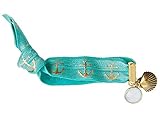 Gemshine Maritim Nautics Armband Muschel und seegrüner Chalcedon 925 Silber hochwertig vergoldet im Beach Style. Nachhaltiger, Fair Trade, Ethisch, Made in Sp