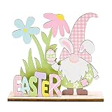 Huaxingda Ostertischdekoration | Frühling Tischdekoration | Holztischschilder für Happy Easter Party Supplies, Geburtstagsgeschenk für Kinder, Desk Office Home Party F