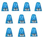10 Stück tragbare wasserdichte Reiseschuhtaschen, Vliestaschen, wasserdichte staubdichte Kleiderhüllen Taschen, Schuhaufbewahrungstaschen organisieren (Blau)