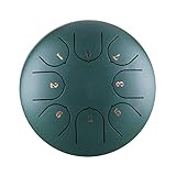 OneV FT 6 Zoll 8 Tone Zungentrommel, Steeldrum Meditation Zubehör Ätherische Handpan, Percussion Instrument Schlagzeuger Scheibentrommel mit Schlägel für Zen Meditation Yoga Musikausbildung