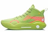 LI-NING YU Shuai XV ABAR043 Professionelle Basketballschuhe für Herren, Futter Dämpfung, Yu Shuai Xv Green Orange Abar043-3h, 42.5 EU