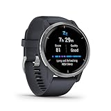 Garmin Venu 2 – GPS-Fitness-Smartwatch mit ultrascharfem 1,3“ AMOLED-Touchdisplay, umfassenden Fitness- und Gesundheitsfunktionen, über 25 vorinstallierte Sportarten, Garmin Music und Garmin Pay