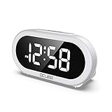 OCUBE LED Digitaler Wecker, Nachttisch mit 5 optionalen Alarmtönen, USB-Anschluss, 0-100% Helligkeitsdimmer, Big Digit Display, Snooze, einstellbare Alarmlautstärke, Netzstromversorgung