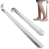 Tragbarer Edelstahl Schuhlöffel, Speyang 2-Pack Schuhanzieher - 30 cm & 42 cm, Langer Edelstahl Business Schuhlöffel, Sehr Stabile Ausführung, Ideal für Reisen -Mann, Frauen, Kinder, S