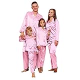 Weihnachts Schlafanzug Familie Einfarbig Weihnachtspyjamas Set Pyjamas Langarm Warm halten Weihnachtsmann Nachtwäsche Set Outfit Weihnachten Familie Loose Hausanzug Schlafanzüge Homew