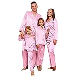 Weihnachts Schlafanzug Familie Einfarbig Weihnachtspyjamas Set Pyjamas Langarm Warm halten Weihnachtsmann Nachtwäsche Set Outfit Weihnachten Familie Loose Hausanzug Schlafanzüge Homew