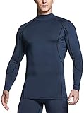 TSLA Herren Cool Dry Fit Langarm-Kompressionshemden, Athletic Workout Shirt, Active Sports Base Layer T-Shirt, Mut32 1pack - Charcoal, L