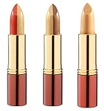 IKOS Lippenstift 3er Set: der denkende Lippenstift Gelb/Apricot + Duo-Lippenstift Gelb/Braun + Duo-Lippenstift Gelb/Orang