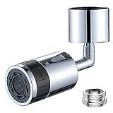 JSBAN 720 Grad Splash Filter Wasserhahn Sprühkopf Anti Splash Filter Wasserhahn 22-24mm Bewegliche Küche Leitungswassersparendüse Sprayer (Color : Splash Filter B)