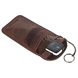 STILORD 'Savior' Keyless Go Schutz Leder Schlüsseletui RFID Schutzhülle Autoschlüssel Schlüsseltasche Funkschlüssel Abschirmung Key Safe Schlüssel Tasche Vintage, Farbe:Veleta - b