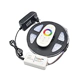 OKblacety Super Heller DC 12V 5M LED RGB Lichtstreifen wasserdichter 300LEDs 5050 Light String Tape/RGB 2.4G Touch Controller (Emitting Color : RGB Touch Controller)