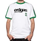 Borussia Mönchengladbach originales Retro Erdgas Home Trikot 1978 - Weiß - Gr. XL