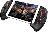 HYMKL Mobile Game Controller, Teleskop-Wireless-Bluetooth-Controller Gamepad für Android und iOS Phone, mit flexiblem Joystick (Schwarz)