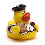 DUCKSHOP I Badeente Richter I Quietscheente I L: 7,5 cm - inkl. Badeenten-Schlüsselanhänger im S