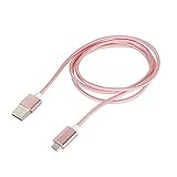 LISUONG BCXP AYCC 1.2M Weave-Art 5V 2A Micro USB auf USB 2.0-Magnetdaten/-ladekabel,für Samsung,HTC,LG,Sony,Hua-Wei,Lenovo und andere Smartphones (Rosa) (Color : Pink)