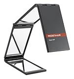 REDENHAIR- Spiegel 360º - Klappspiegel - Spiegel, um den ganzen Kopf zu sehen - Reisespiegel - Maße: 7x48