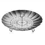 N / B Gemüsedämpfer, Dampfkorb für Instant-Topf, zusammenklappbar, erweiterbar, mit abnehmbarem Griff, Größenverstellbar für Verschiedene Töp