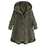BAIXIAOCHI Herbst- Und Winter-Baumwollkleidung LäSsiger Cord-Kapuzen-Baumwollmantel D