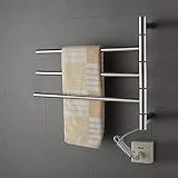 FBBSZSD Handtuchheizkörper - elektrisch beheizter Handtuchhalter, 3 bar Edelstahl-Wandheizkörper, 180 ° Handtuchhalter; Drehbarer Handtuchwärmer für BadezimmerWarencode: MJJDR-268