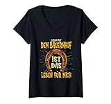 Damen Leben auf dem Bauernhof ist das Leben für mich T-Shirt mit V