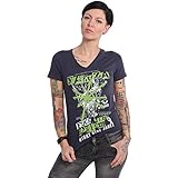 Yakuza Damen Fuck The System V-Neck T-Shirt, Parisian Night, L
