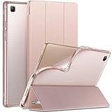 INFILAND Hülle für Samsung Galaxy Tab A7 10.4 Zoll (SM-T500/T505/T507) 2020, Samsung Tab A7 Hülle, Transluzent TPU Schutzhülle Case mit Auto Schlaf/Aufwach,Rosa G