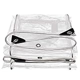 PVC Clear Tarp Heavy Duty Wasserdicht Mit Metallösen, Faltbare Transparente Plane Für Terrassenüberdachungen Oder Outdoor Camping Sonne Oder Regenfest (Size : 6x10m/19.6x32.8ft)