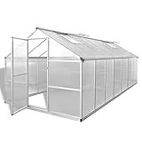 MOONAIRY Gewächshaus, Anzucht Gewächshaus, Gewächshäuser & Ausrüstung Zur Anzucht, Mini Gewächshaus, Treibhaus, Tomatenhaus, Gartengewächshäuser, Winterfest, Verstärktes Aluminium 10,53 m²