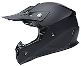 Motocross Motorradhelm Downhill Fullface Helm - Yema YM-915 Cross DH Enduro Quad Mountainbike BMX MTB Helm ECE für Damen Herren Erwachsene-Schwarz Matt-XL