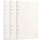 Toplive A5 Papier, [3 Packungen] 100GSM Dickes Nachfüllpapier 6 Löcher Nachfülleinlagen Loose Notizpapier A5 Refill Paper 135 Blätter (270 Seiten) für 6 Ring Binder Notizbuch, Gepunktet Pap