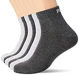PUMA Unisex Plain 3P Quarter Socke, Grau (Anthrazit/L Mel Grey/M Mel Grey), 47-49