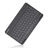 Fintie Ultradünn Bluetooth Tastatur mit deutschem Layout QWERTZ für iPad und iPhone (iOS), iPad 10.2, iPad 9.7 2018/2017, iPad Air 4/3/2/1, iPad Pro 12.9/11/10.5/9.7,iPad 4/3/2/1, iPad M