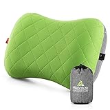 HIKENTURE Aufblasbares Camping/Reise Kissen mit Abziehbarem Kissenbezug, Ergonomisches Kopfkissen, Komfortables Nackenkissen für Reise/Outdoor, Inflatable Travel Neck Pillow(Grün)…