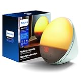 Philips HF3519/01 Wake-up Light (Sonnenaufgangfunktion, Digitales Fm Radio, Tageslichtwecker) Weiß