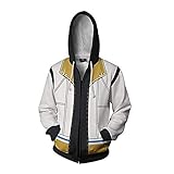 YLWXHU 3D Zip Sweatjacke Herren Damen Kapuzenpullover Kingdom Hearts Pullover Freizeit Gedruckt Sweatshirt Unisex (Color : 5, Size : M)