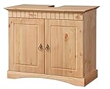 clever-moebel Waschbeckenunterschrank aus Kiefernholz gelaugt/geölt, Badschrank, Badmöb
