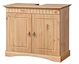 clever-moebel Waschbeckenunterschrank aus Kiefernholz gelaugt/geölt, Badschrank, Badmöb