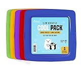 [Neu] Kühlakku im extra Dünnen Format für Lunchboxen – Schnell gefrierend und langanhaltende Kühlleistung – Tiefkühlakkus für Kühltaschen – Originale Langanhaltende Formel – (Set enthält 5 Stück)
